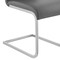Armen Living Amanda Contemporary Side Chair in Gray Faux Leather and Chrome Finish, PK2 LCAMSIGR - alternate 4